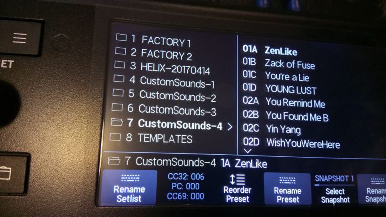 Line6 HELIX – Custom tone – Setlisty – Registrácia – kde kúpiť presety