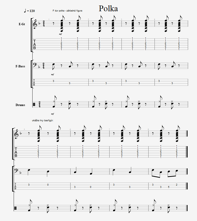 Polka - rytmická sekcia