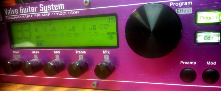 Digitech 2120 Artis VGS – Preamp parametre ovládač – 4 Mix
