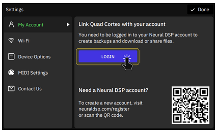 Neural DSP Qaud Cortex – Cloudové zálohy
