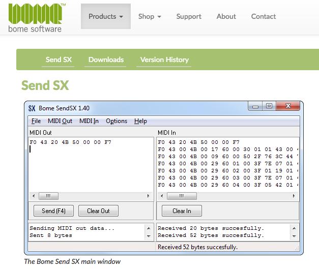 Bome SendSX software