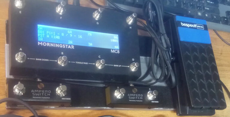 Pedalboard Morlingstar MC8 &  Expression pedal VM19L & 2x AMPERO SWITCH