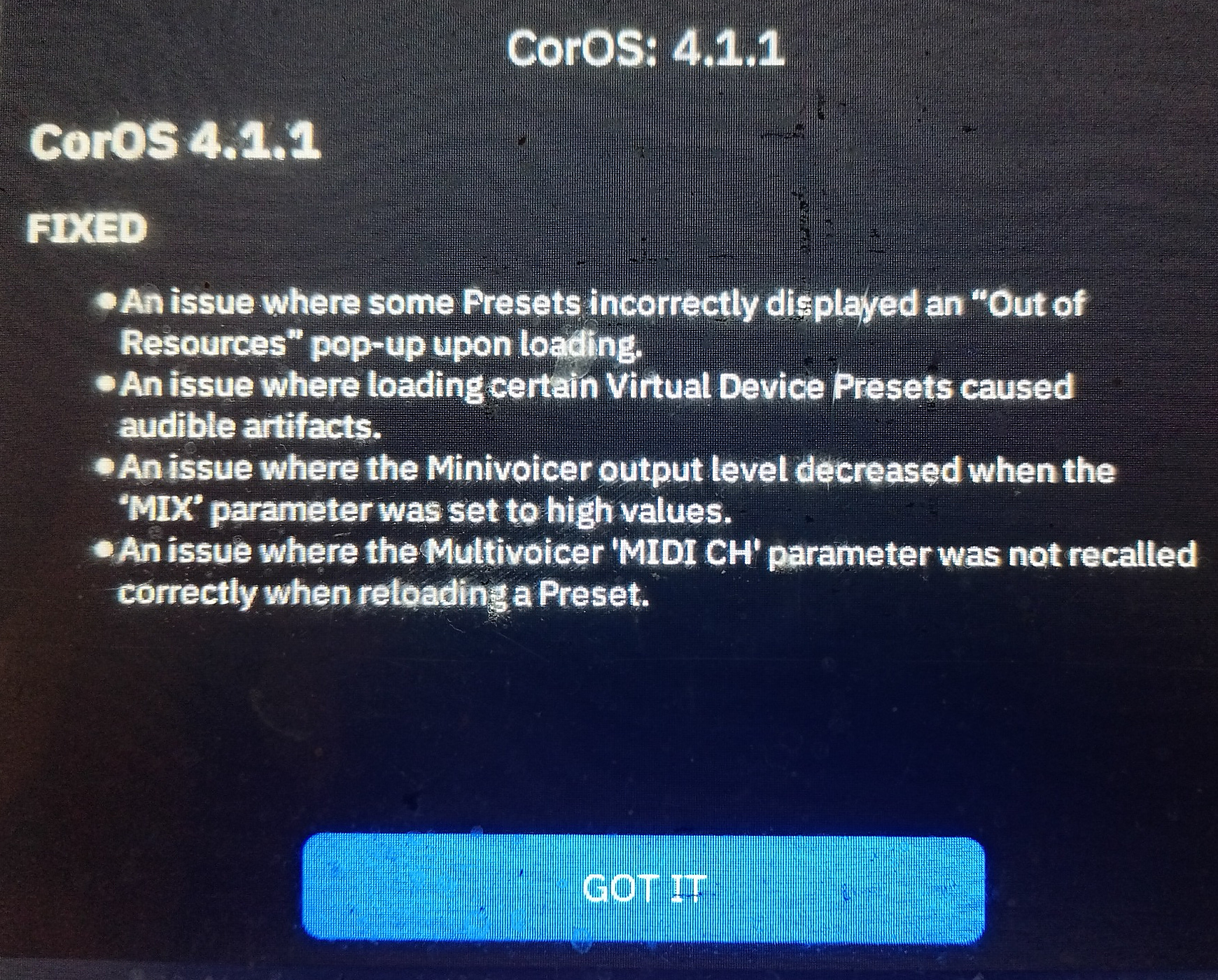 Neural DSP Quad Cortex – CorOS 4.1.1 opravy Multivoicer a Minivoicer
