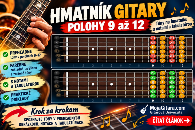 Hmatník gitary – 9 až 12 poloha